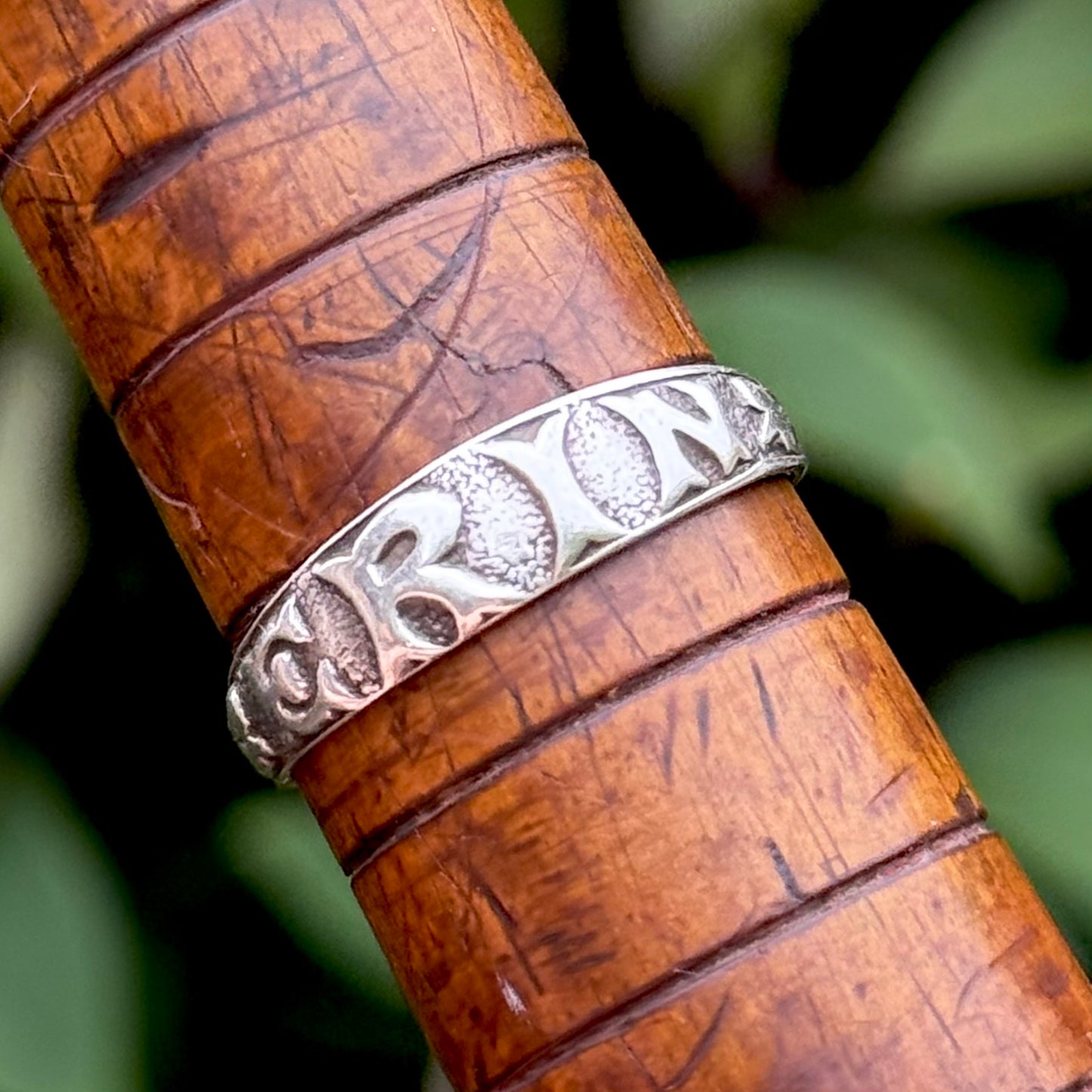 Edwardian ‘ERIN' Ring in Sterling Silver; Circa 1909