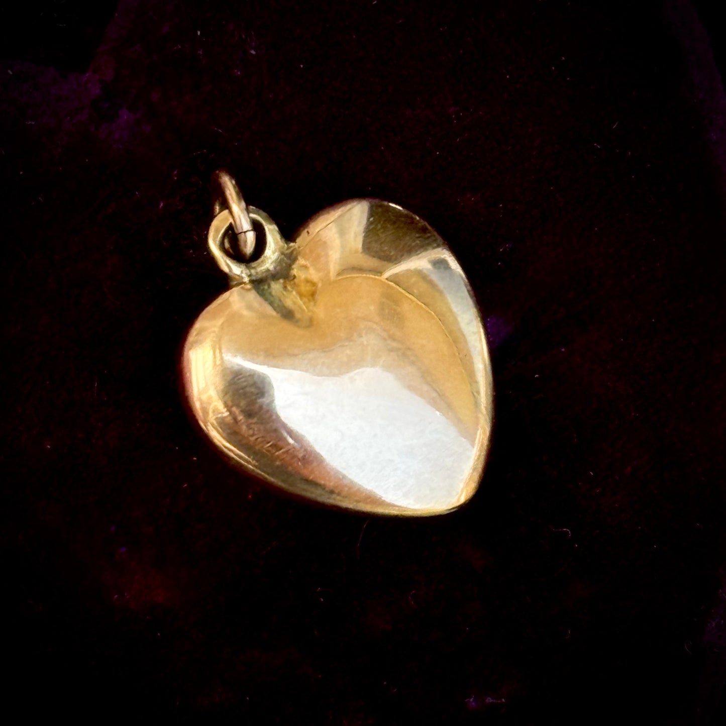 Vintage Pisces Enamel & Diamond Puffy Heart Pendant