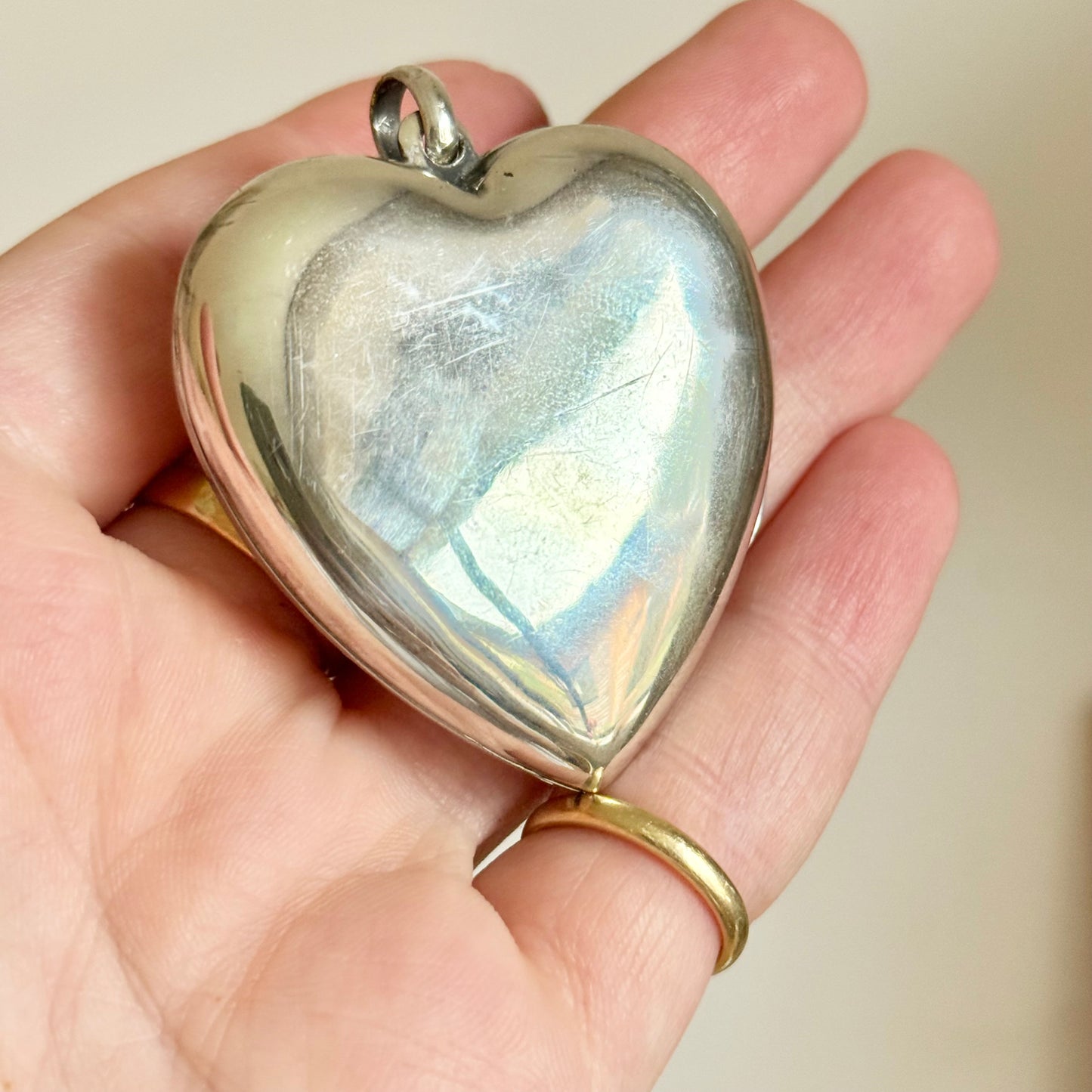 Shibayama Heart Locket Pendant in Sterling Silver