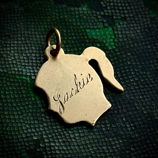 Vintage Profile 'Jackie' Pendant Token