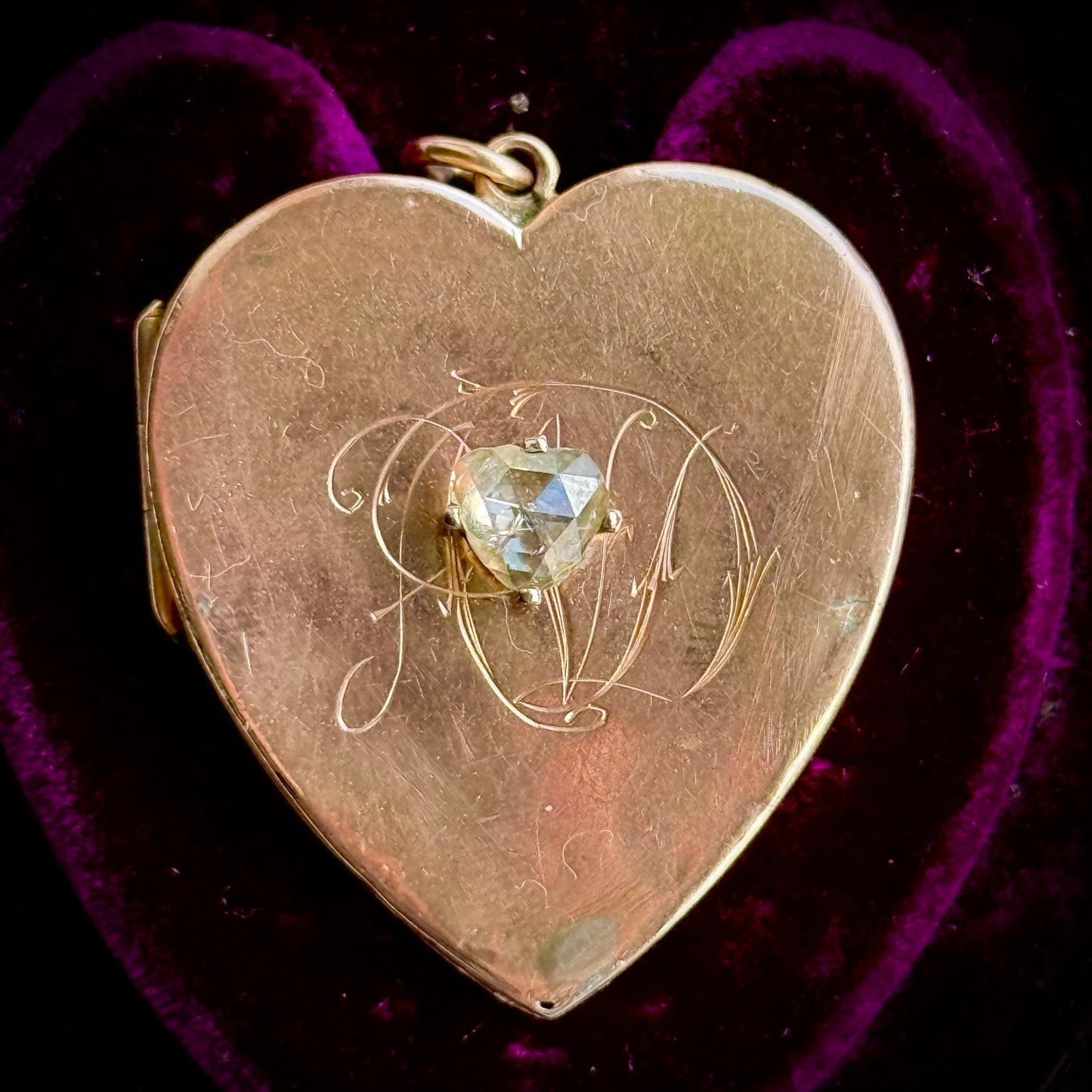 Victorian Rose Cut Diamond Heart Locket; Circa 1890