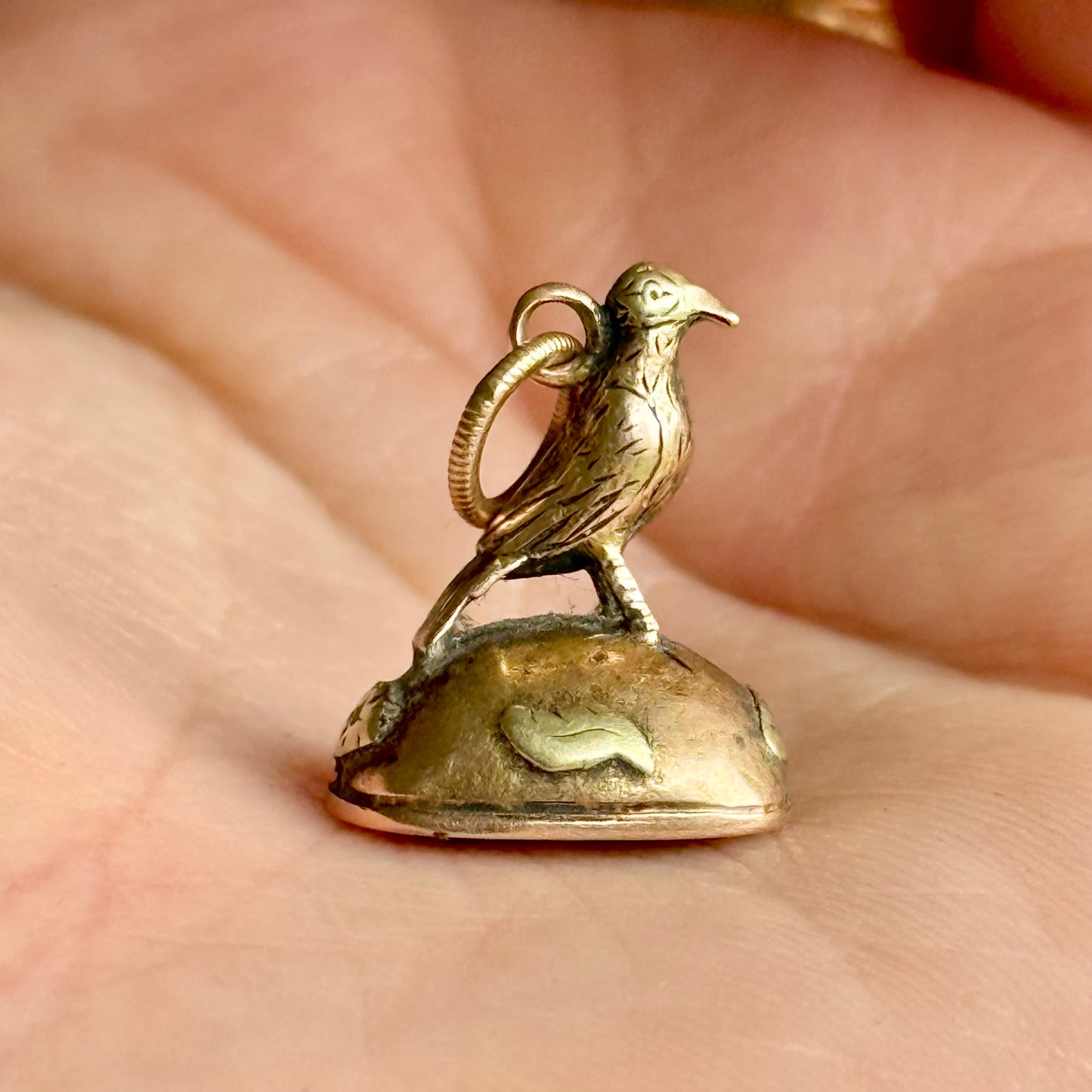 Antique Georgian Carnelian Bird Intaglio Fob in 15 carat Gold; Circa 1820