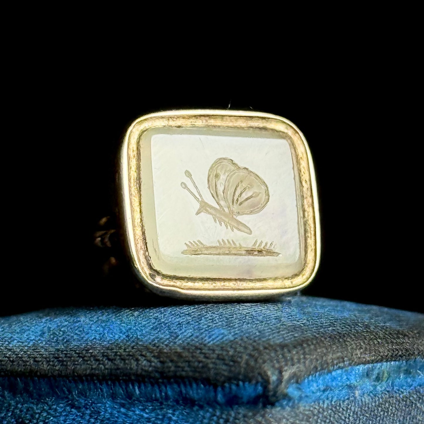 Antique Georgian Butterfly Intaglio Fob