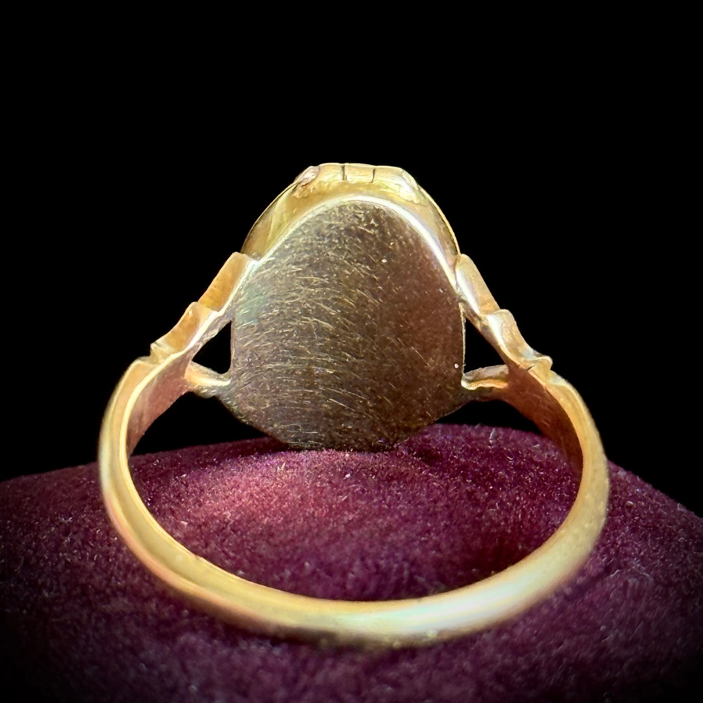 Antique Monogram Locket Ring; Circa 1890