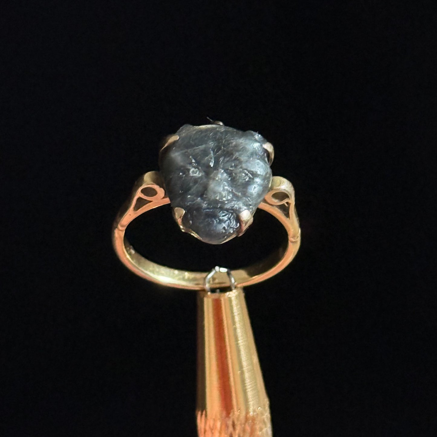 Victorian Labradorite Devil's Head Ring in 18 Carat Gold