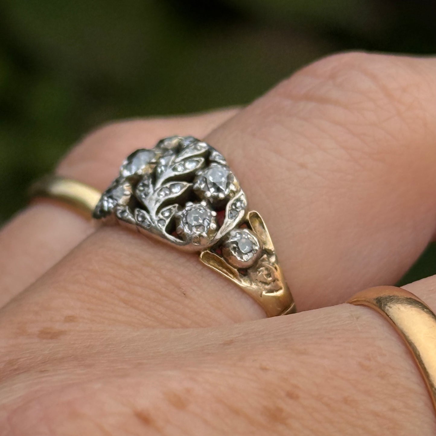 Late Georgian Diamond Floral Band; Circa 1830