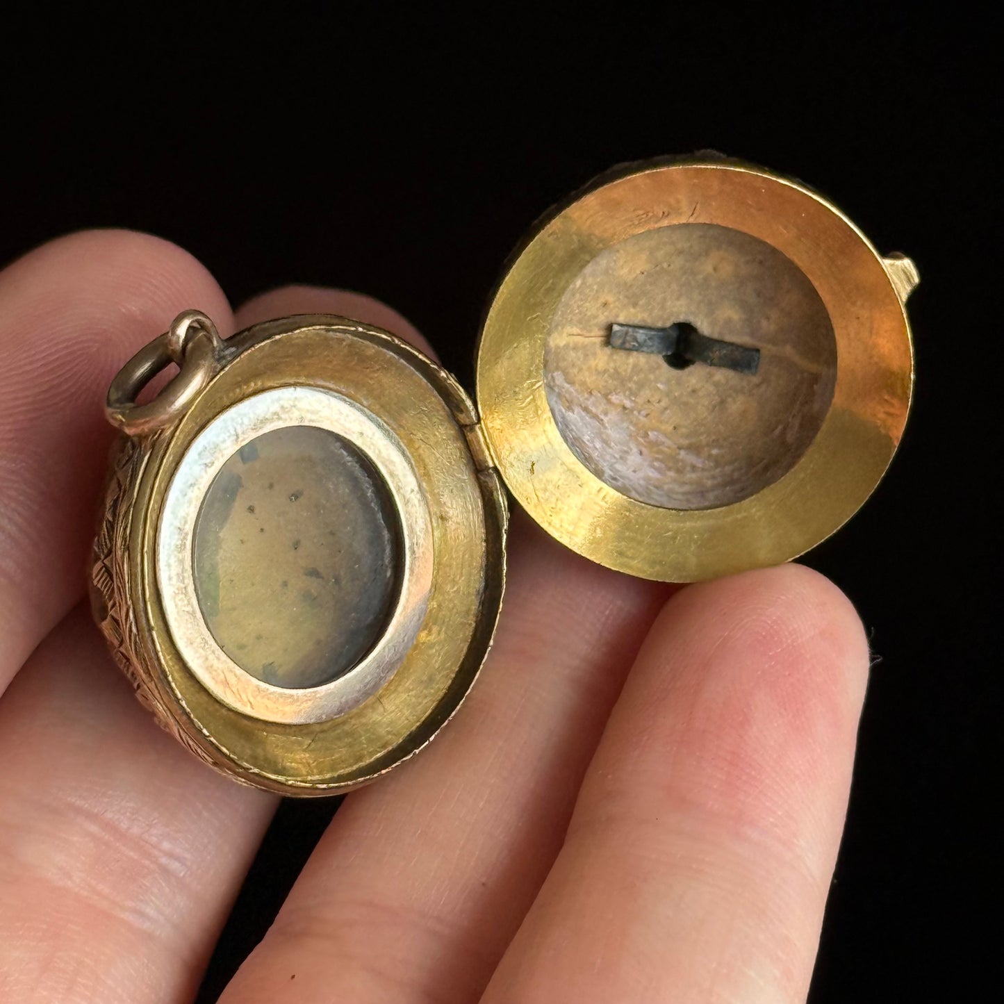 Antique Georgian Quandong Seed Locket; Circa 1800