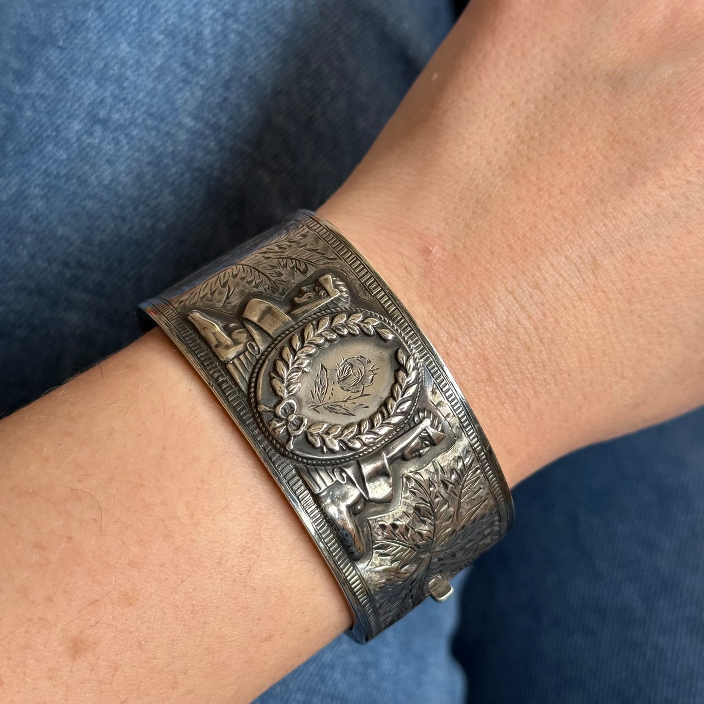 Antique Victorian Statement Hinged Bangle
