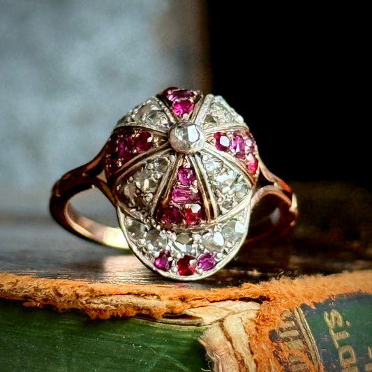 Victorian Novelty Jokey Cap in Diamond & Ruby; Circa 1890