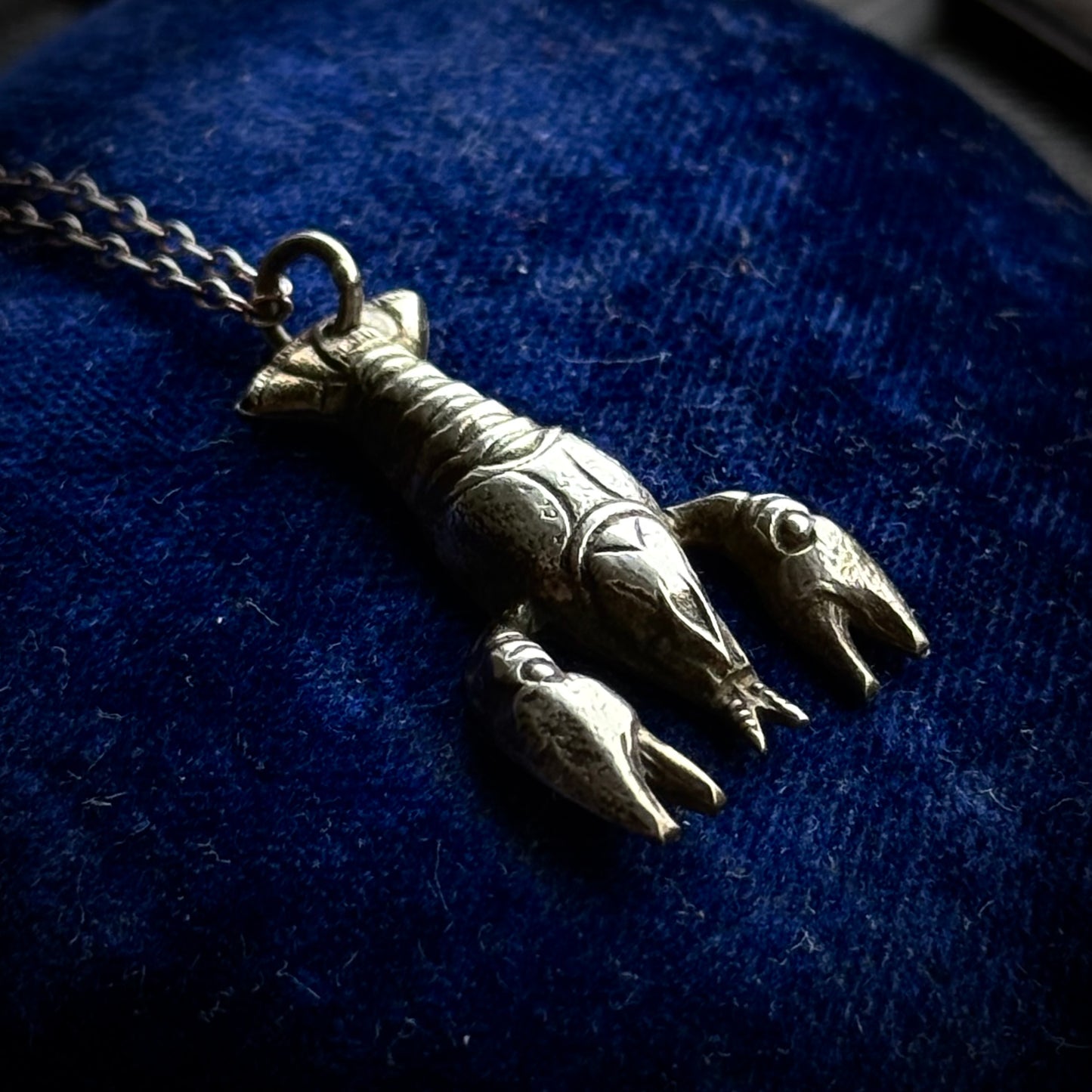 Vintage Silver American Lobster Conversion Pendant and Chain