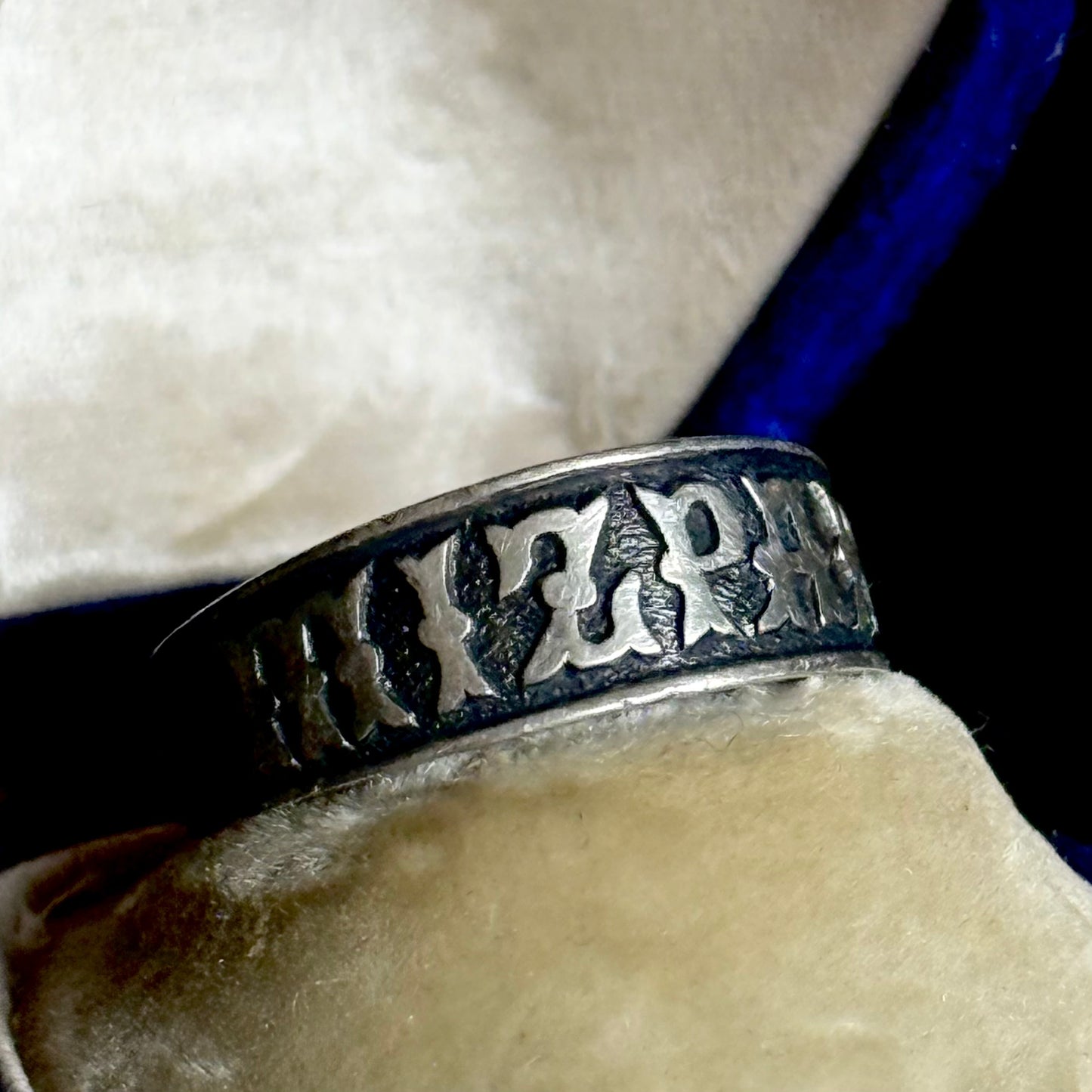 Victorian Sterling Silver 'Mizpah' Ring; Circa 1890