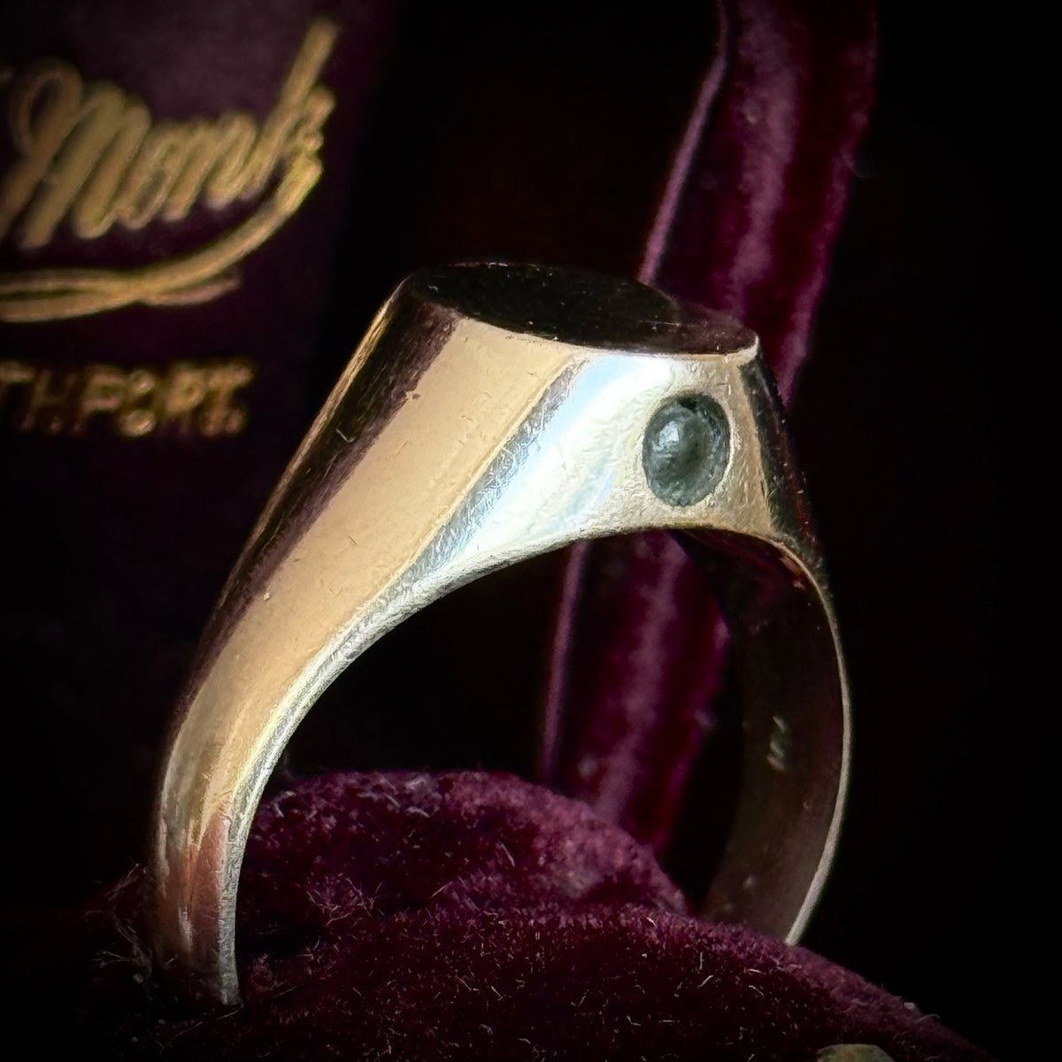 Antique Silver Stanhope Signet Ring; Circa 1910