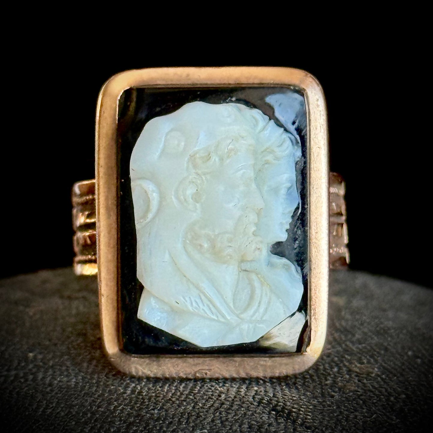 Antique Hercules and Omphale Ring; Circa 1895