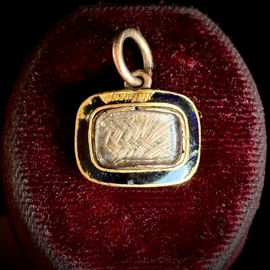 Georgian Miniature Mourning Pendant; Circa 1818