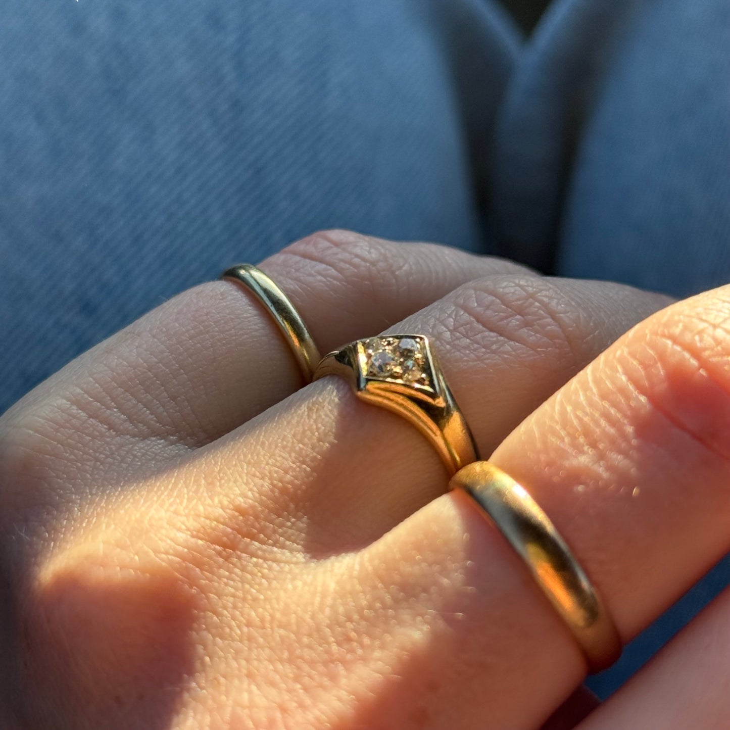 Victorian Old Cut Diamond Ring in 18 Carat Gold; Circa 1880
