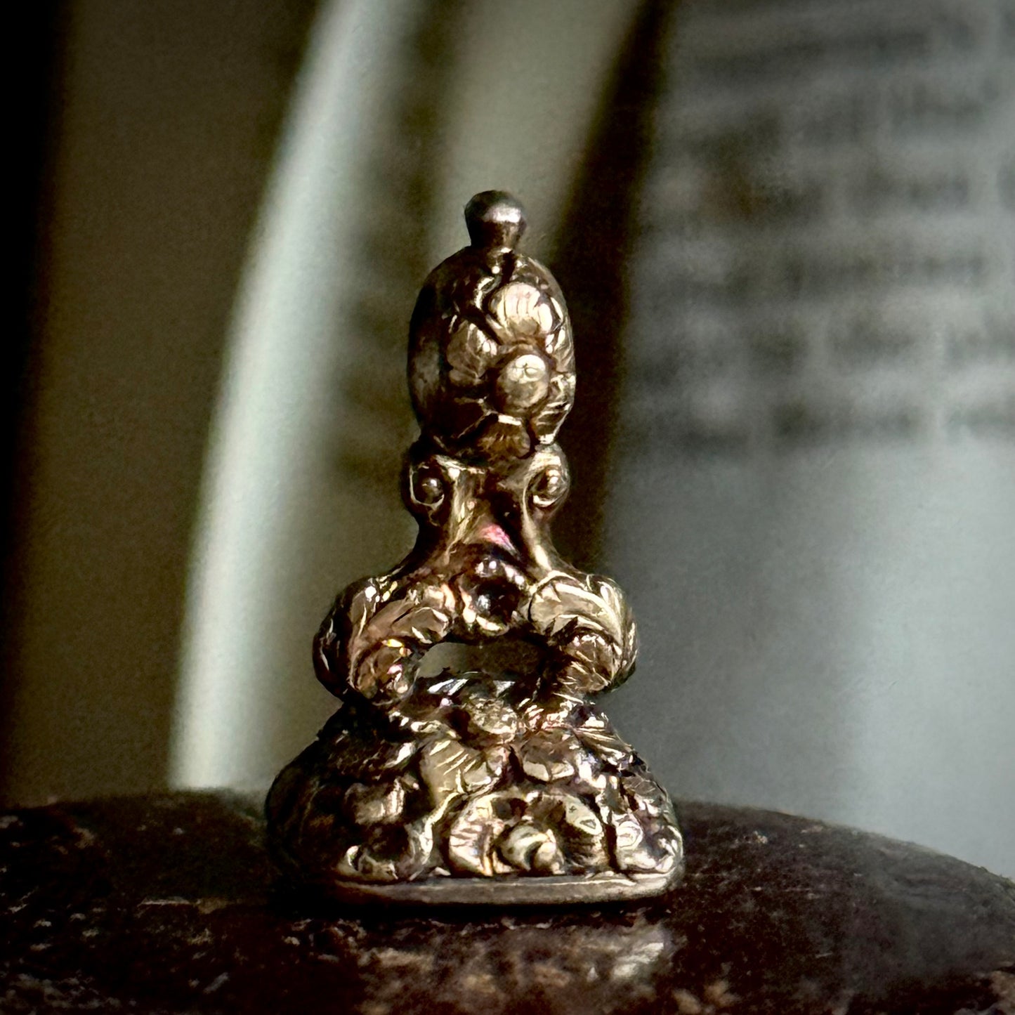 Antique Sentimental Violet Intaglio Fob; Circa 1850