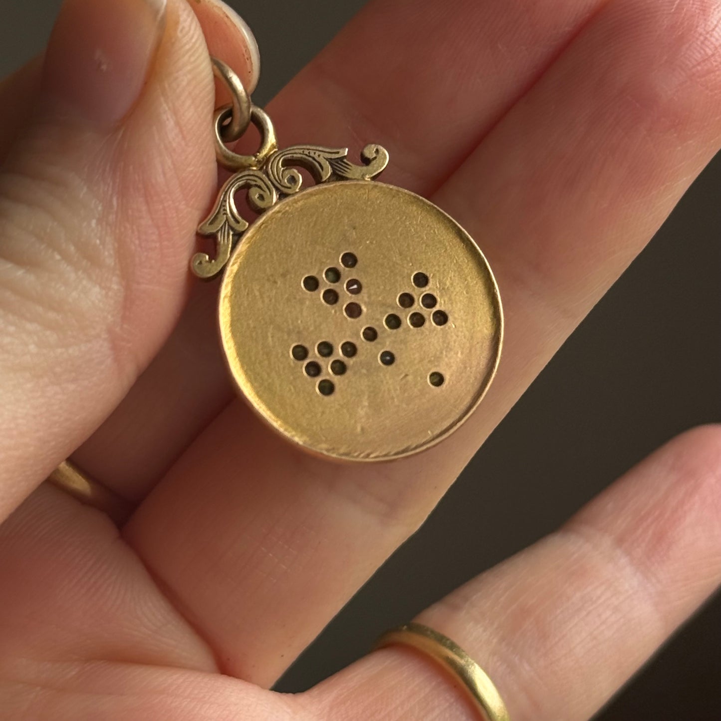 Antique Edwardian St Patrick's Day Pendant in 14 Carat Gold; Circa 1903
