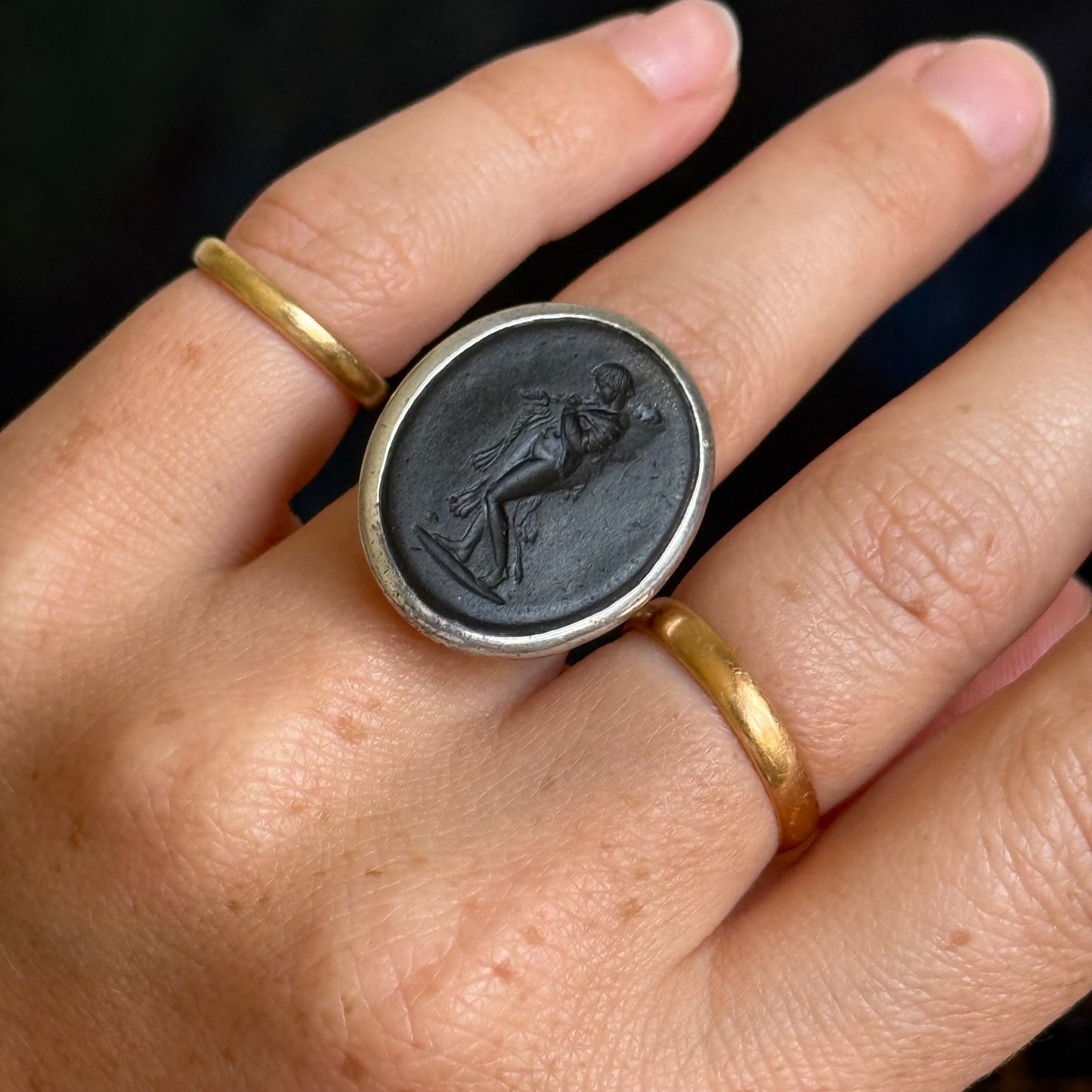 Georgian Hercules Intaglio Ring; Circa 1790