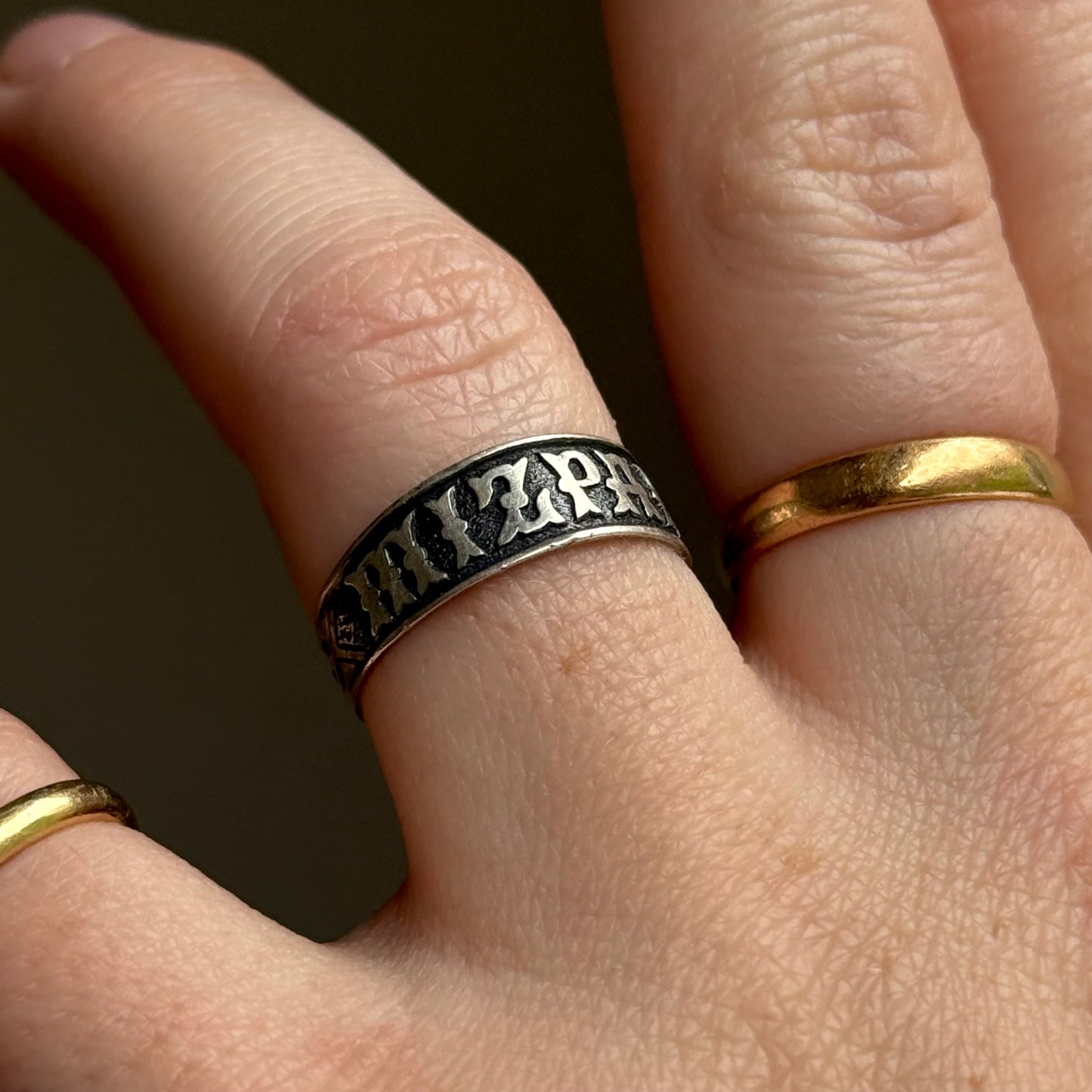 Victorian Sterling Silver 'Mizpah' Ring; Circa 1890