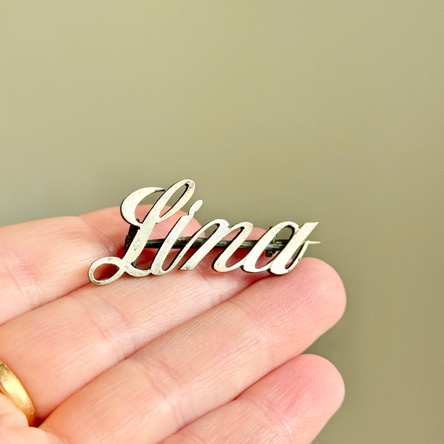 Antique Silver Linda Silver Brooch