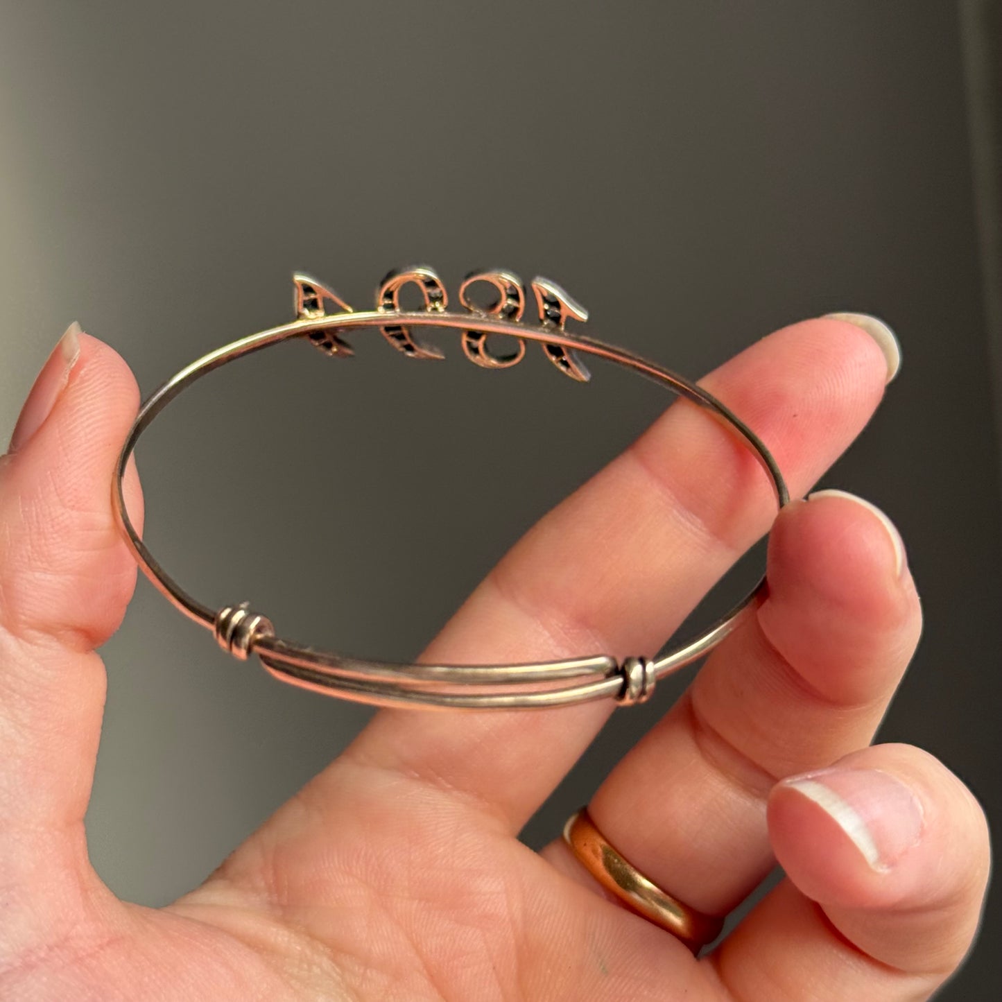 Victorian '1894' Rose Cut Diamond Bangle