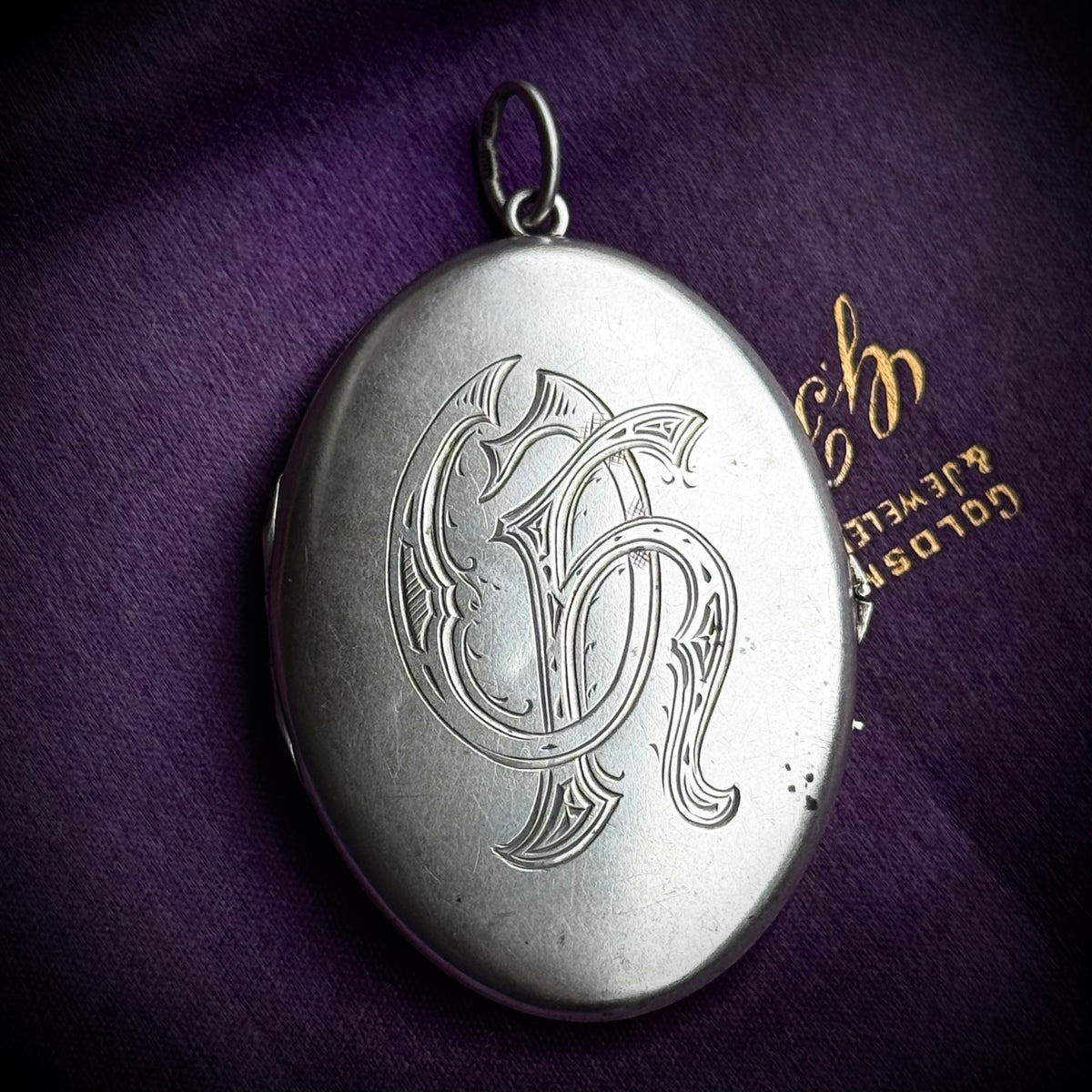 Antique Victorian 'Oh' Locket in Silver; Circa 1880