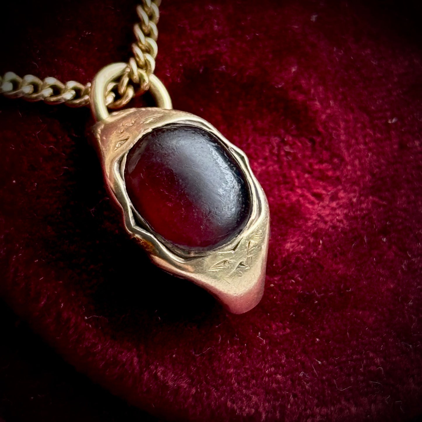 Antique Georgian Garnet Sentimental Pendant
