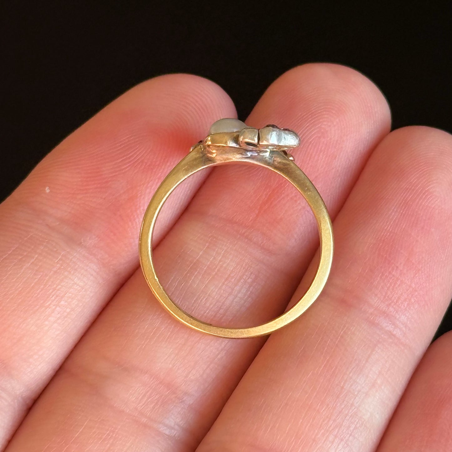 Antique Victorian Diamond Butterfly Ring; Circa 1880