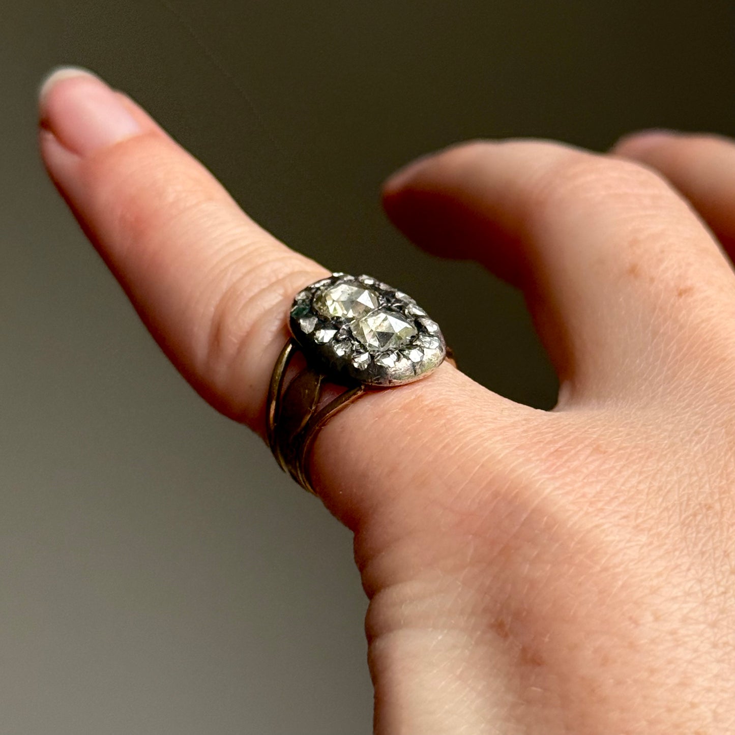 Antique George III Rose Cut Diamond Ring