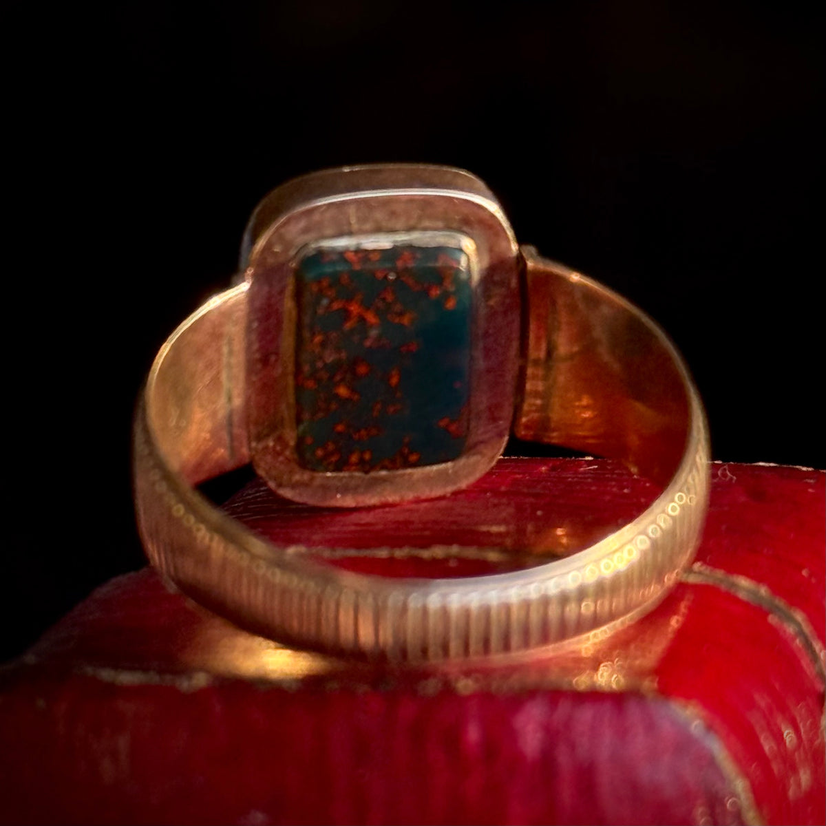 Antique Georgian Mourning Ring 9 Carat Gold; Circa 1813