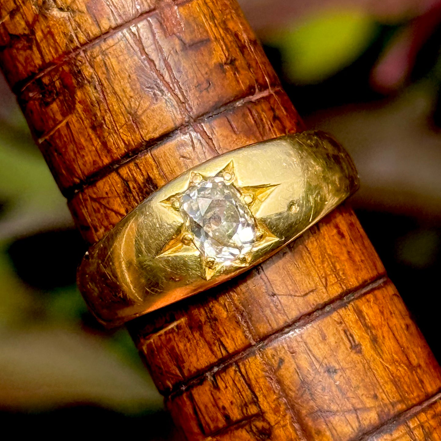 Victorian Oval Old Cut Ring in 18 Carat Gold; Circa 1880
