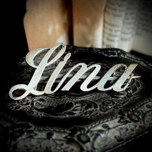 Antique Silver Linda Silver Brooch