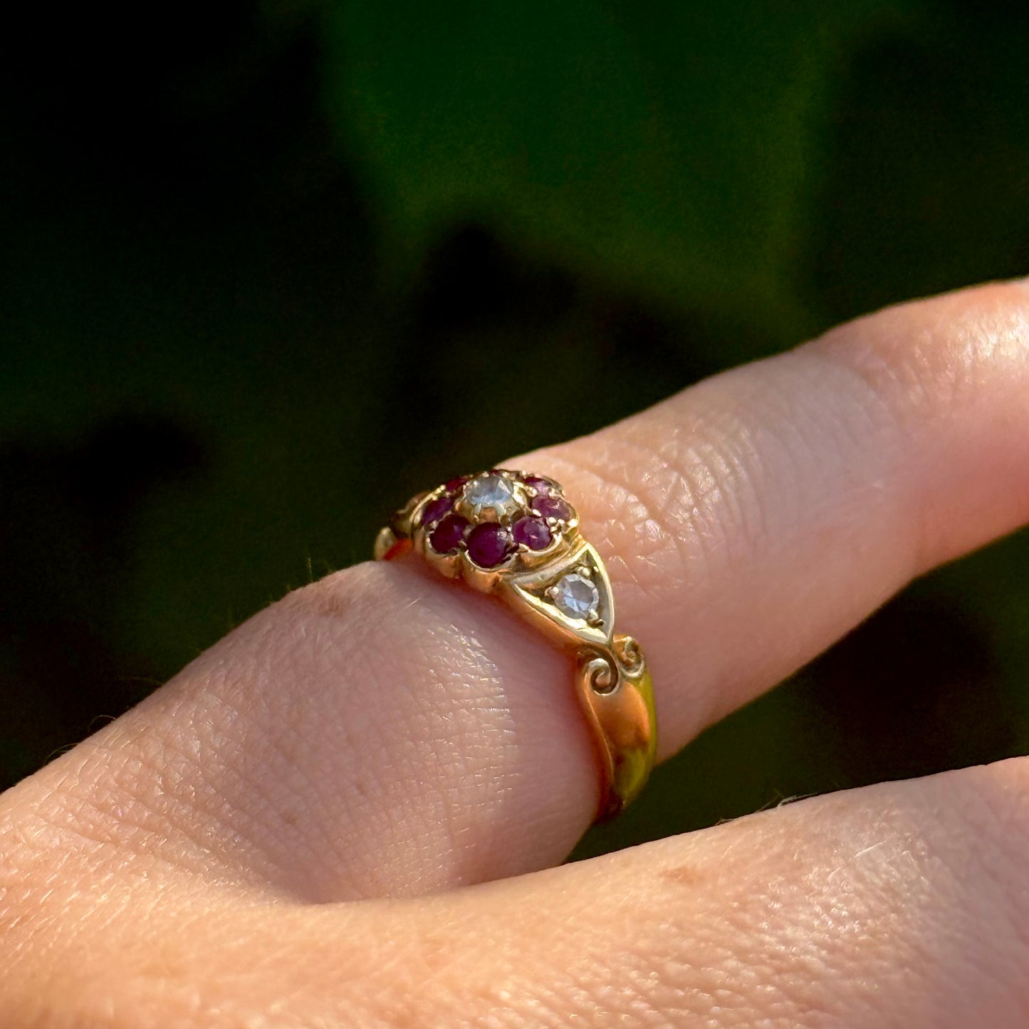 Antique Ruby & Diamond Dress Ring in 18 Carat Gold