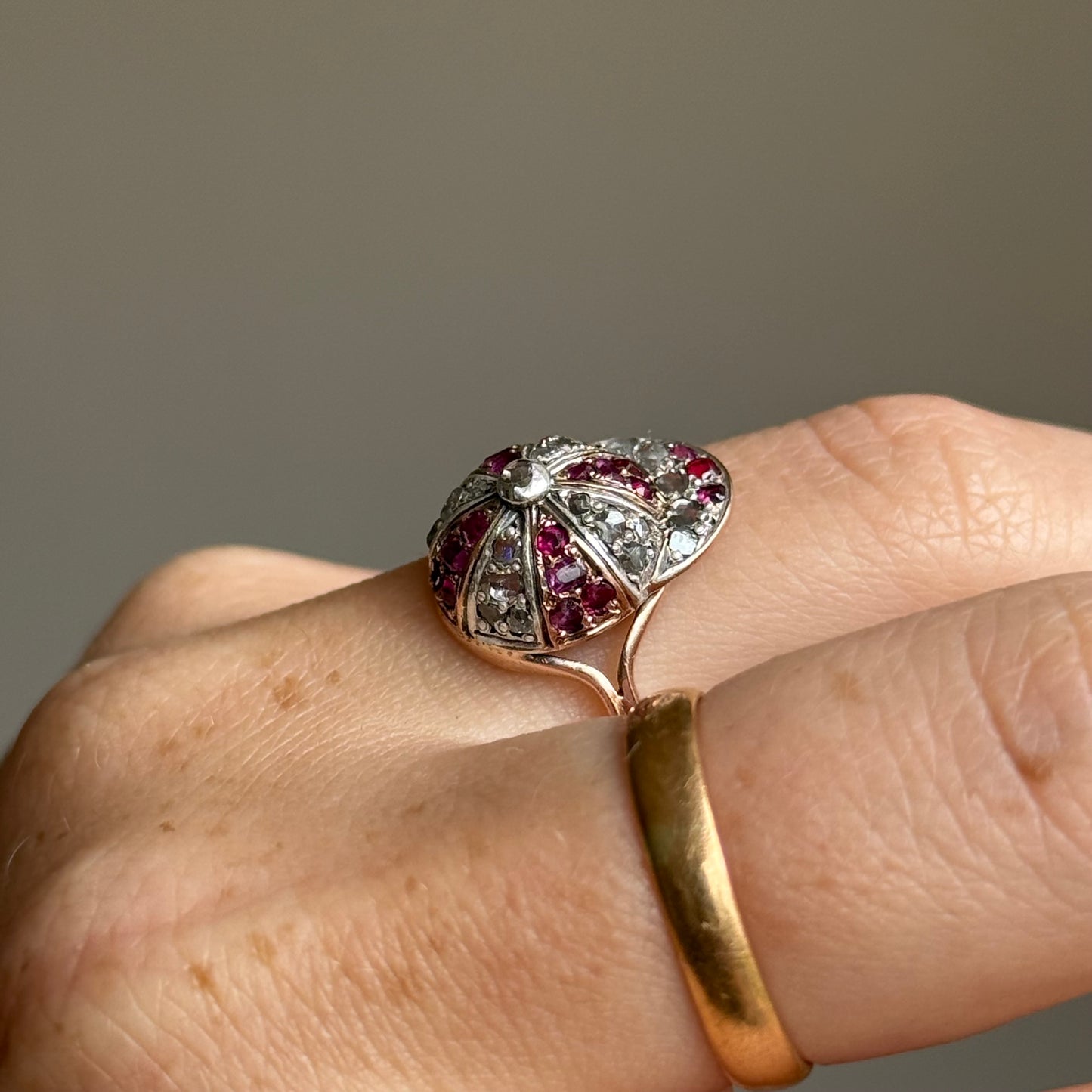 Victorian Novelty Jokey Cap in Diamond & Ruby; Circa 1890