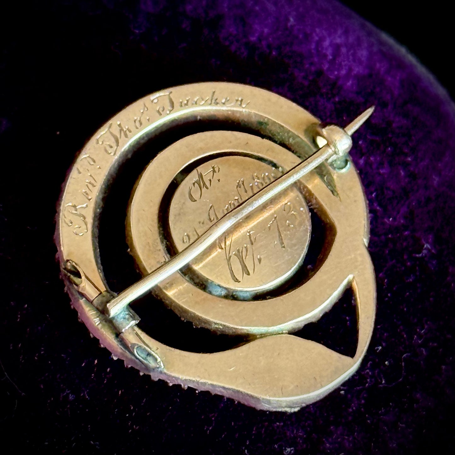 Georgian Serpent Mourning Brooch; Circa 1809