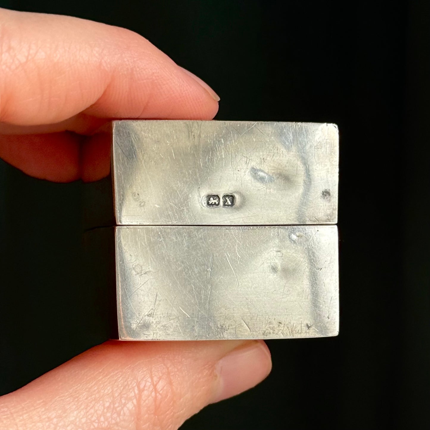 Antique 'BAM' Ring Box in Sterling Silver, Circa 1922