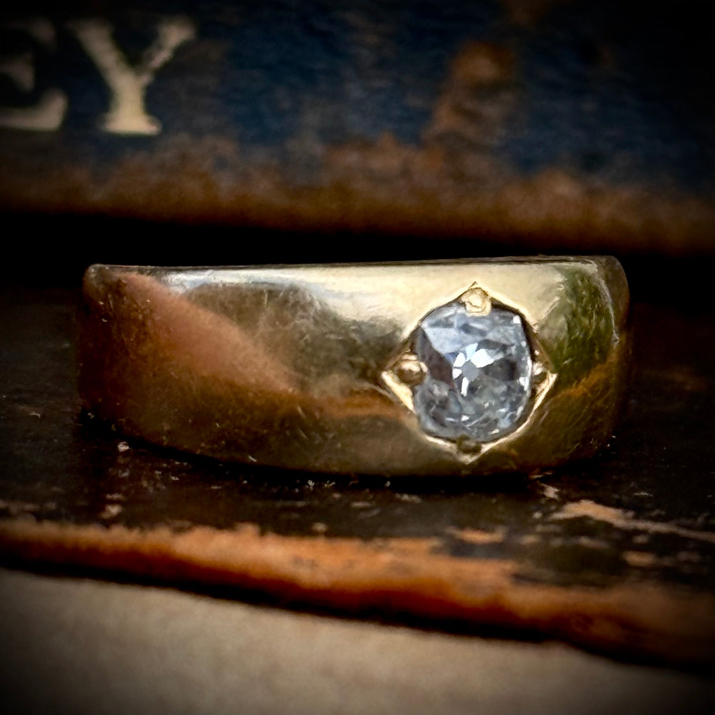 Victorian Old Cut Diamond Band in 18 Carat Gold