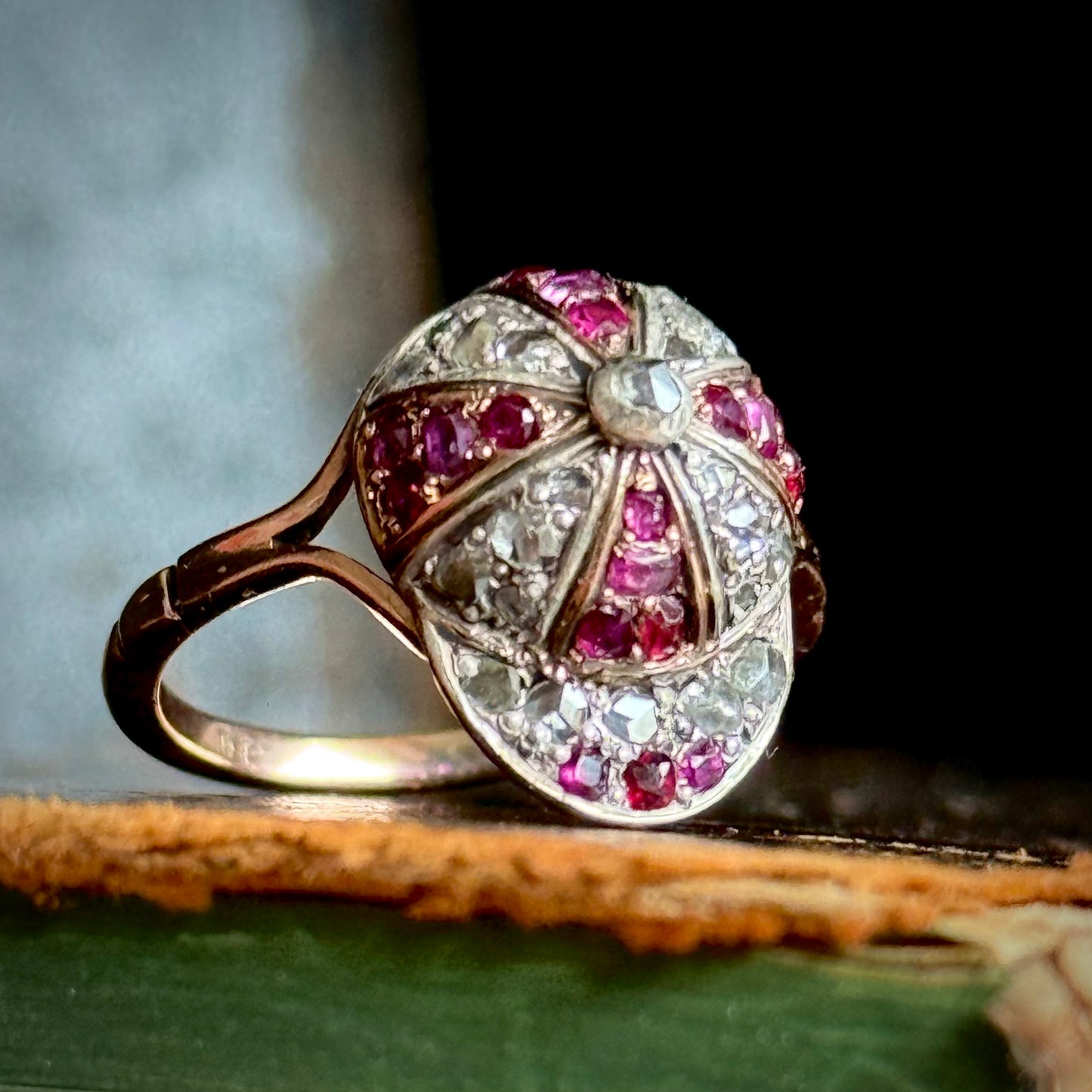 Victorian Novelty Jokey Cap in Diamond & Ruby; Circa 1890