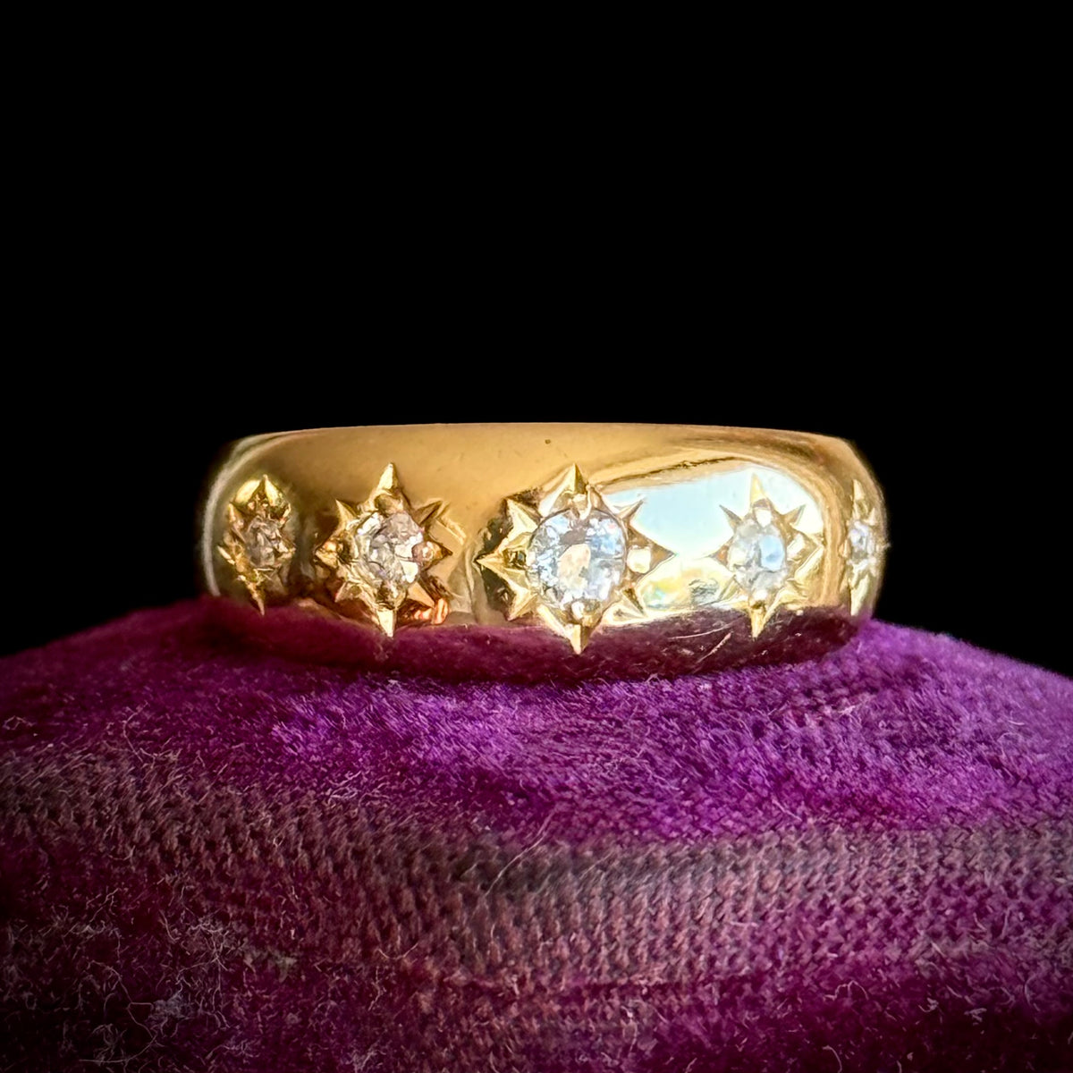 Antique Celestial Diamond Ring in 18 Carat Gold; Circa 1901