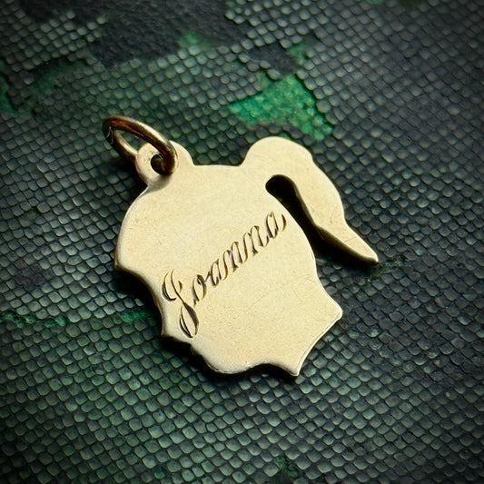 Vintage Profile 'Joanna' Pendant Token