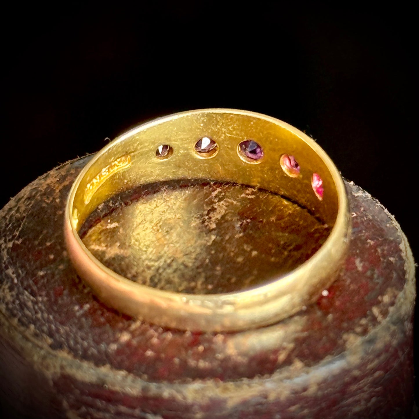 Antique Victorian Ruby Ring in 18 Carat Gold; Circa 1889