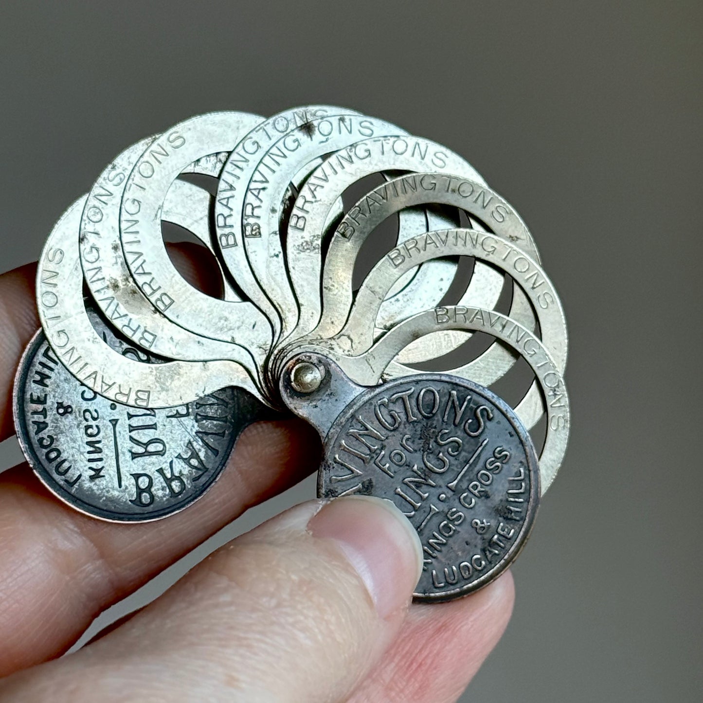 Antique Bravingtons For Rings Kings Cross and Ludgate Hill Ring Sizer