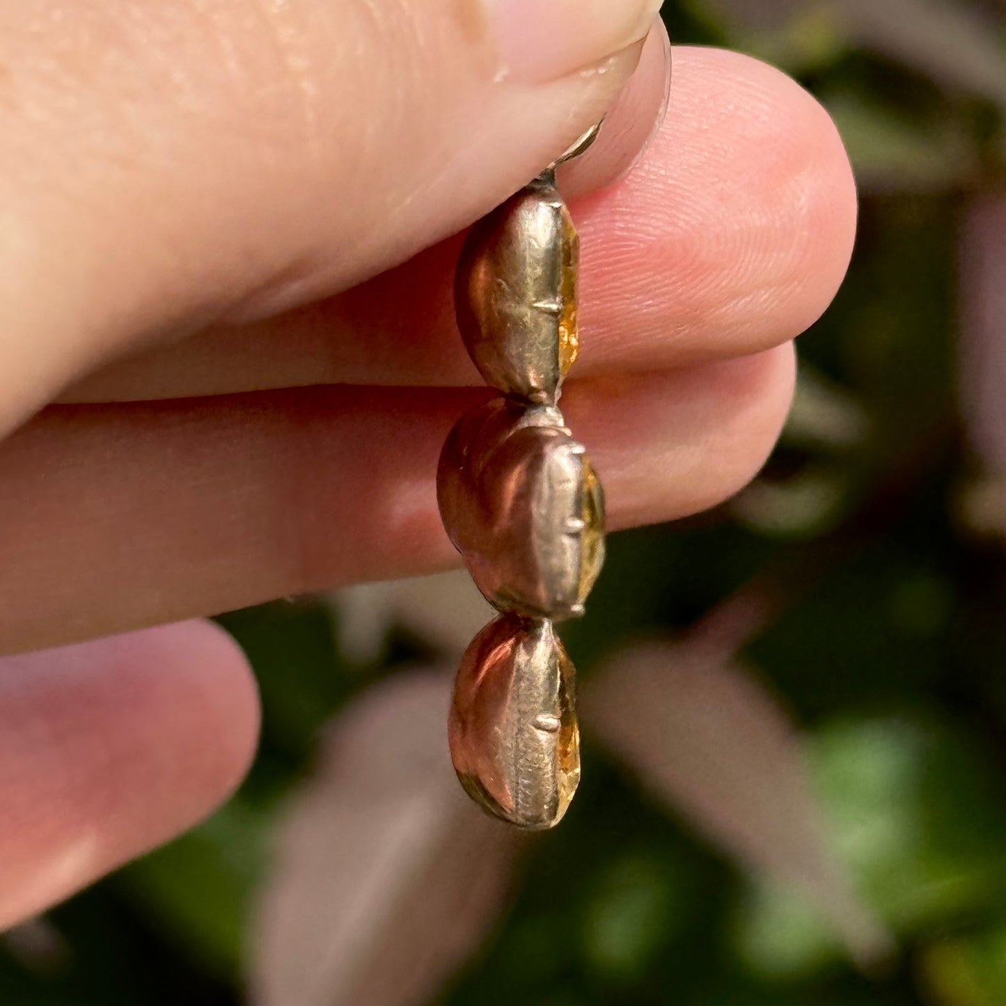 Georgian Foiled Citrine Cross Pendant in 9 Carat Gold; Circa 1820