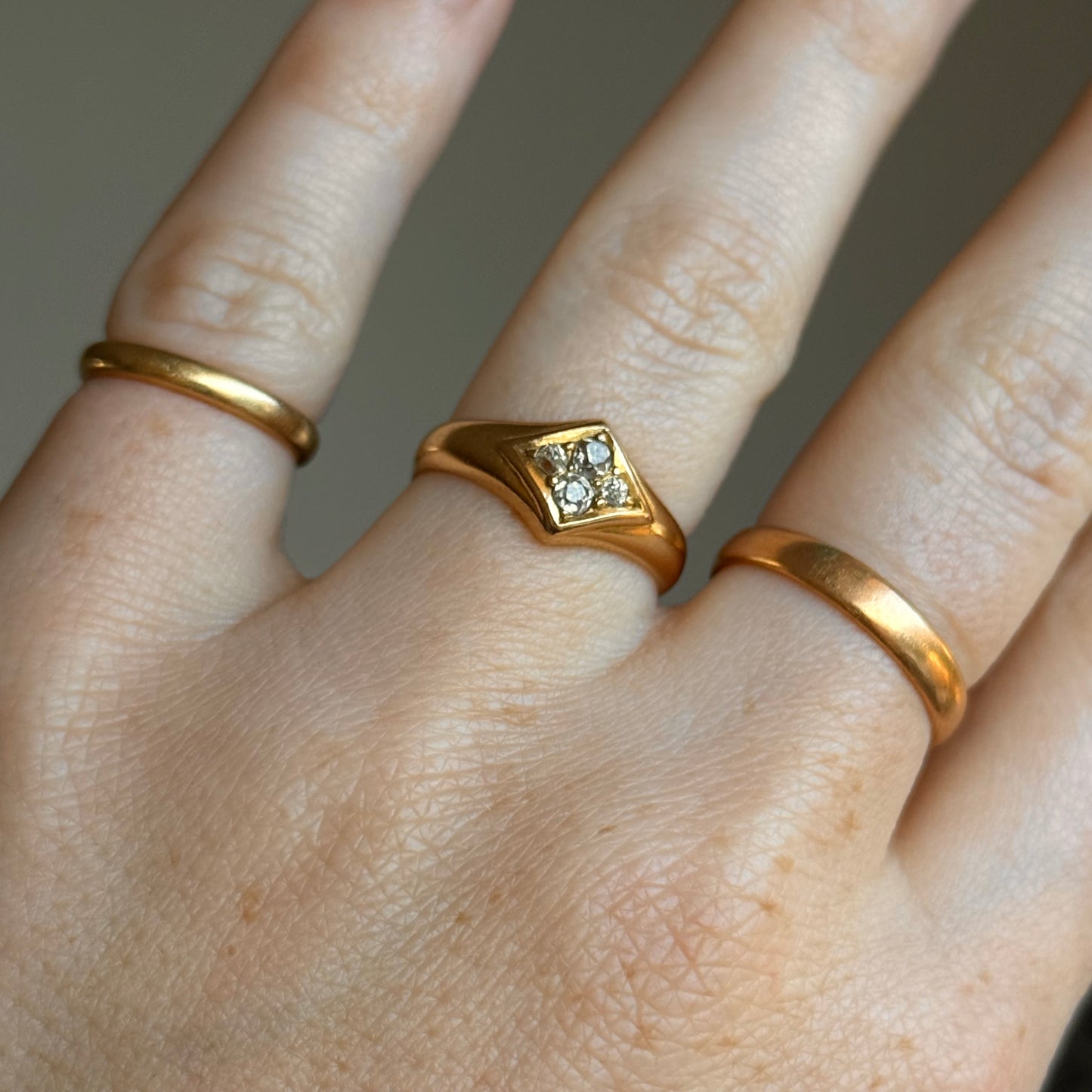 Victorian Old Cut Diamond Ring in 18 Carat Gold; Circa 1880