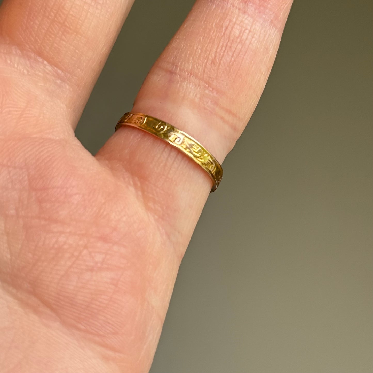 Antique Ornate Gemstone Ring in 15 Carat Gold; Circa 1873