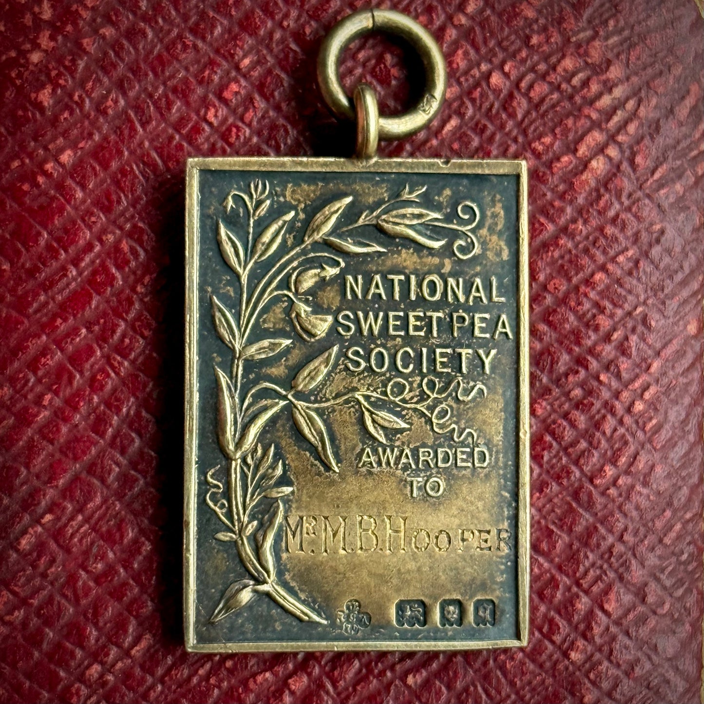 Boxed Vintage 'Sweet Pea Medal' in Silver; Circa 1931