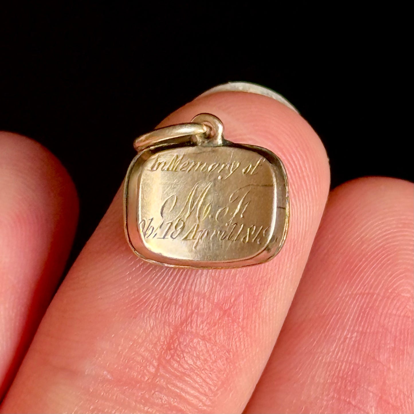 Georgian Miniature Mourning Pendant; Circa 1818