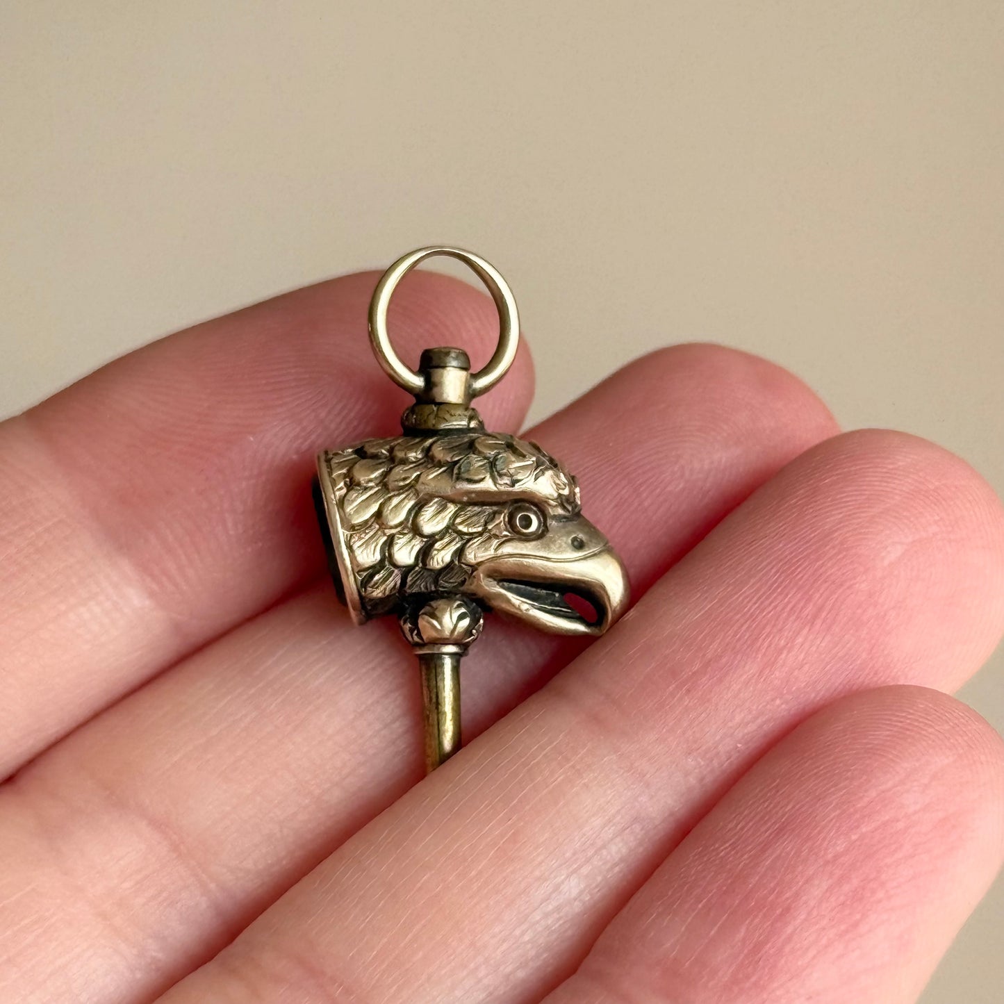 Victorian Bloodstone Eagle Winder pendant: Circa 1870