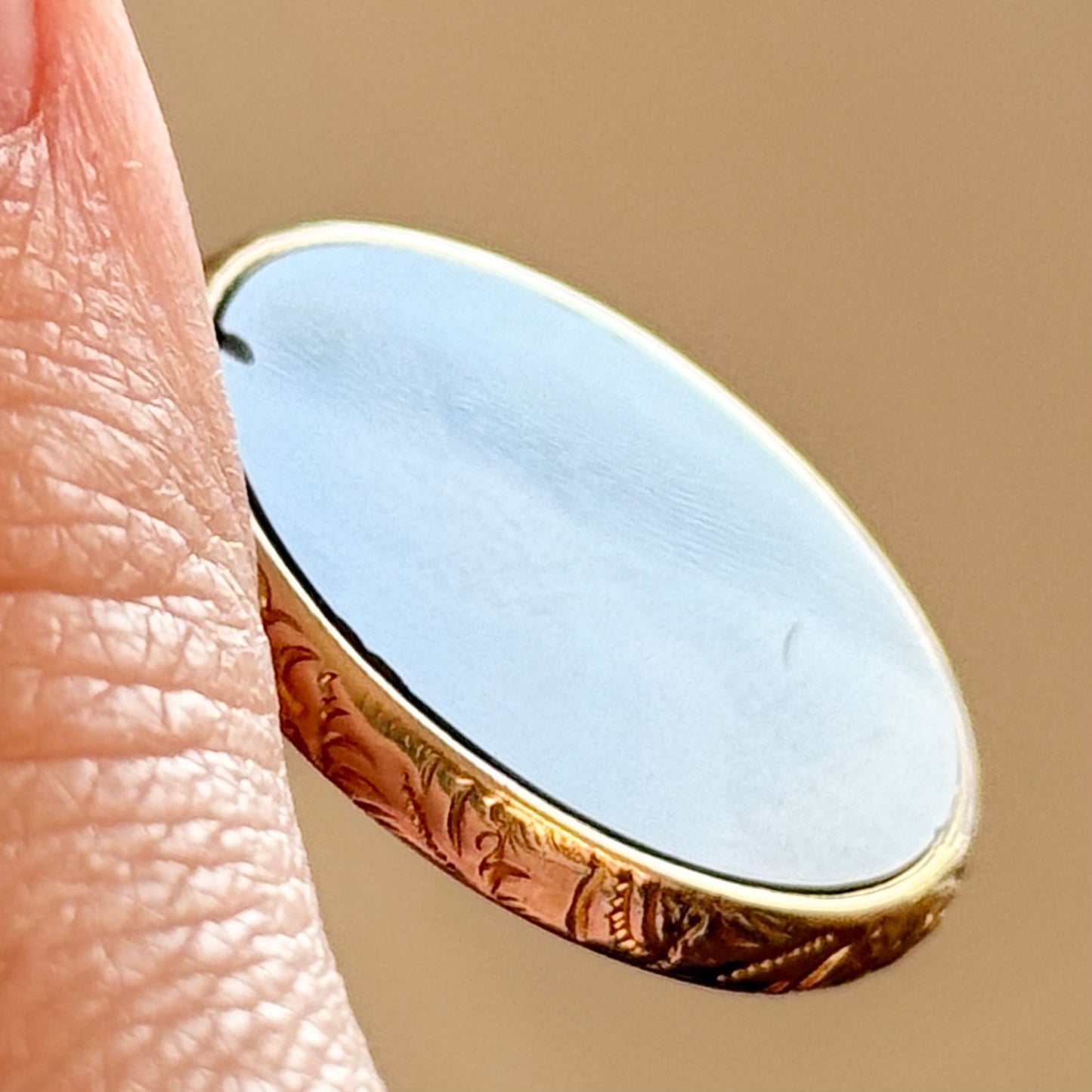Antique Victorian Roman Emperor Intaglio Pendant