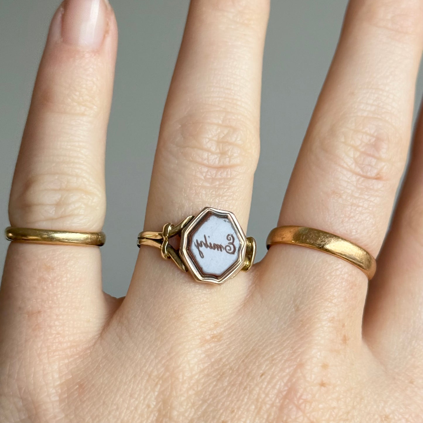 Antique Sardonyx 'Emily' Signet Ring in 18 Carat Gold